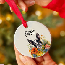 Load image into Gallery viewer, Personalized Pet Flower Custom Ceramic Ornament
