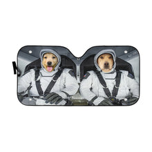 Load image into Gallery viewer, Yellow Labrador Retriever SpaceX Custom Car Auto Sunshade
