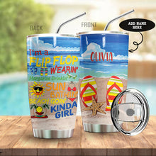 Load image into Gallery viewer, Flip Flop Wearing Personalized Tumbler
