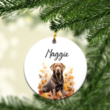 Load image into Gallery viewer, Personalized Pet Autum Custom Ceramic Ornament
