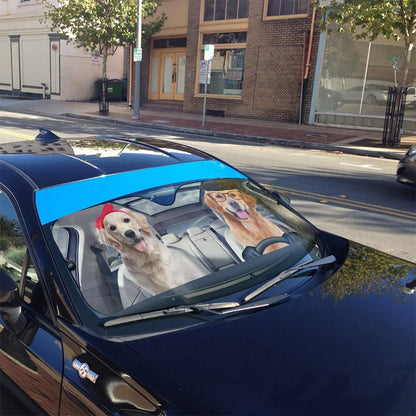 Golden Retrievers Dog Car Auto Sunshade