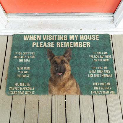 Please Remember German Shepherd Dog's House Rule Doormat