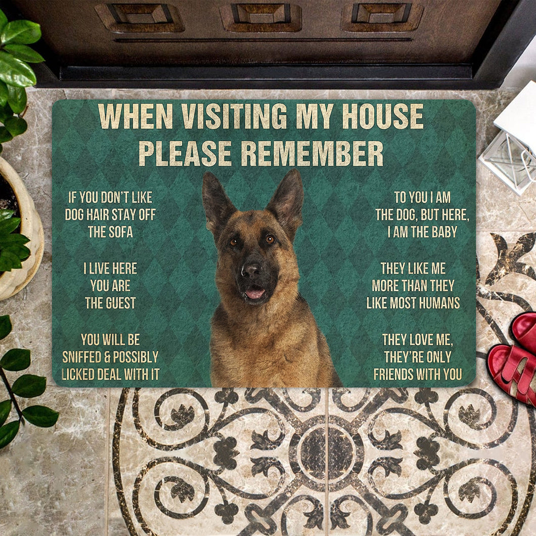 Please Remember German Shepherd Dog's House Rule Doormat