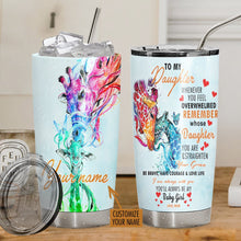 Load image into Gallery viewer, Giraffe Mom To Daughter Personalized Tumbler
