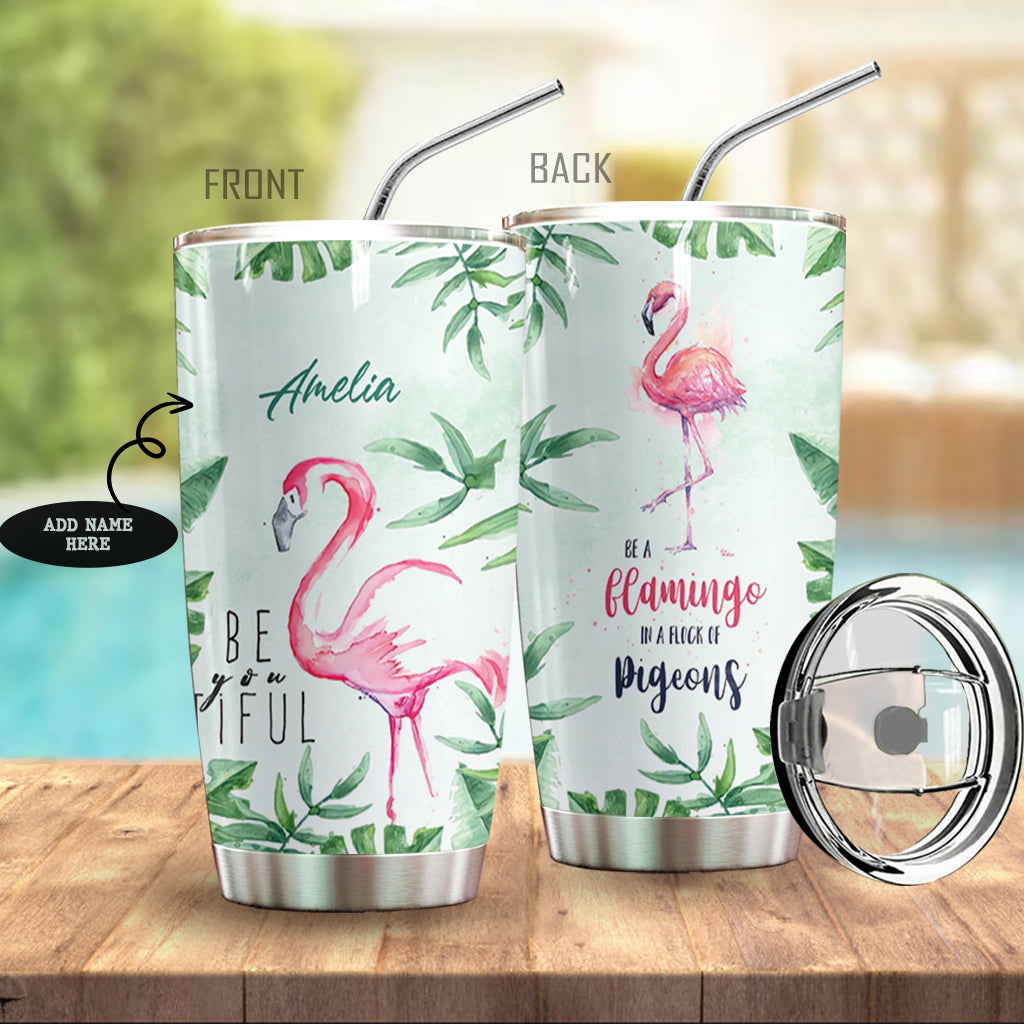 Flamingo Beautiful Personalized Tumbler