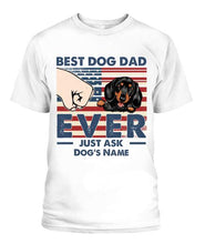 Load image into Gallery viewer, Best Dog Dad Independence Day Personalized Shirt - Name, Skin, Dog can be customized
