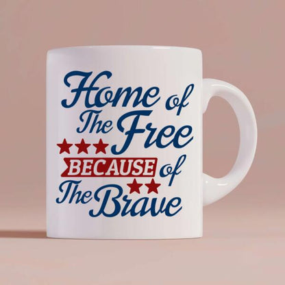 Girl And Dogs 4th Of July US Independence Day Personalized Mug - Name, Skin, Hair, Dog, Background, Quote can be customized