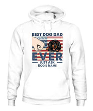 Load image into Gallery viewer, Best Dog Dad Independence Day Personalized Shirt - Name, Skin, Dog can be customized
