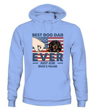 Load image into Gallery viewer, Best Dog Dad Independence Day Personalized Shirt - Name, Skin, Dog can be customized
