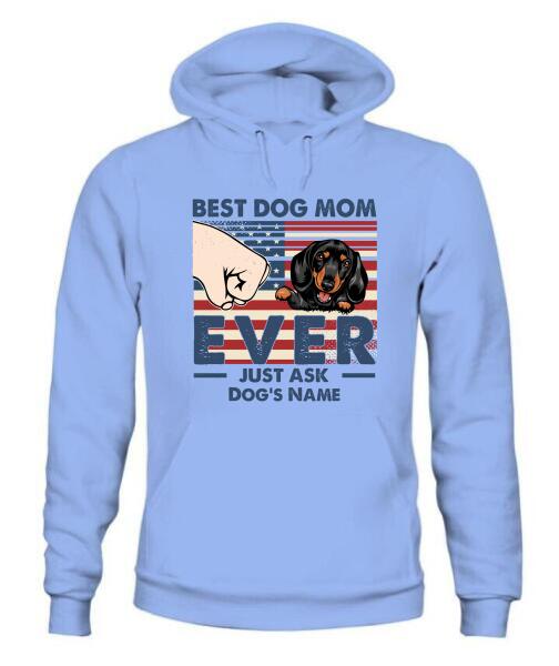 Best Dog Mom Independence Day Personalized Shirt - Name, Skin, Dog can be customized