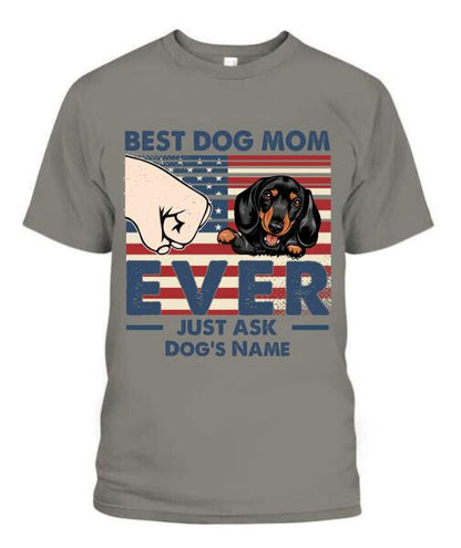 Best Dog Mom Fourth Of July Personalized Shirt - Name, Skin, Dog can be customized