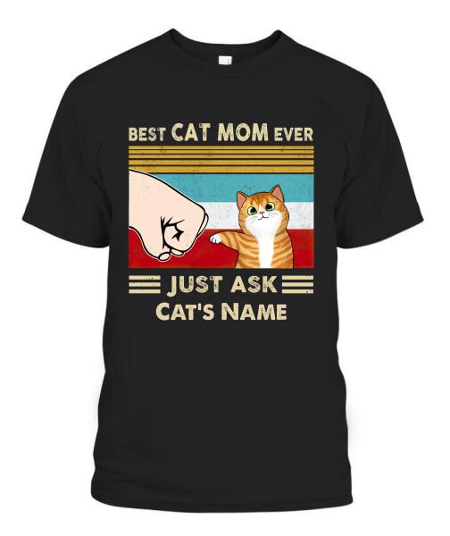 Best Cat Parents Personalized Graphic Apparel - Cat, Name and Background can be customized