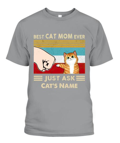 Best Cat Parents Personalized Graphic Apparel - Cat, Name and Background can be customized