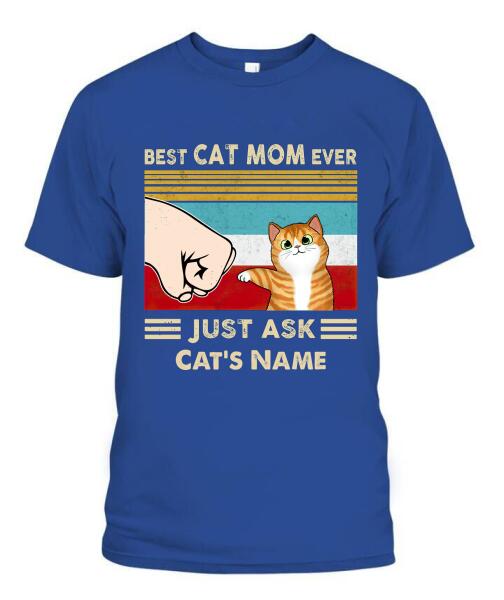Best Cat Parents Personalized Graphic Apparel - Cat, Name and Background can be customized