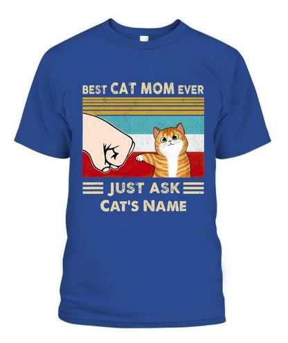 Best Cat Parents Personalized Graphic Apparel - Cat, Name and Background can be customized