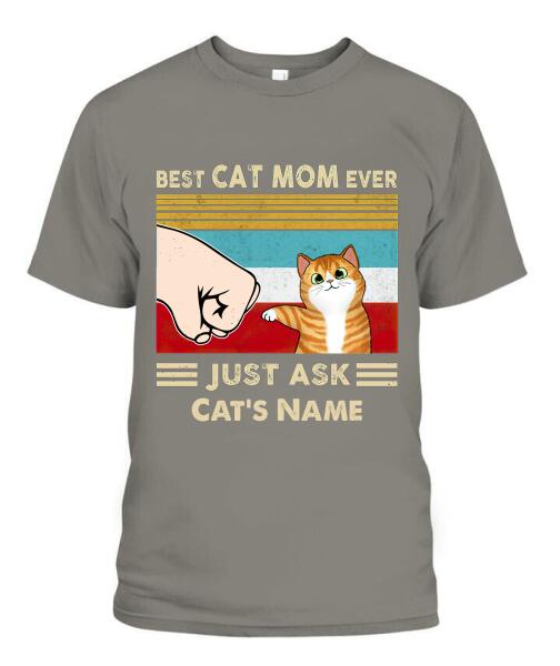 Best Cat Parents Personalized Graphic Apparel - Cat, Name and Background can be customized