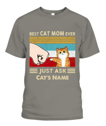Best Cat Parents Personalized Graphic Apparel - Cat, Name and Background can be customized