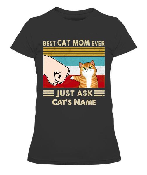 Best Cat Parents Personalized Graphic Apparel - Cat, Name and Background can be customized