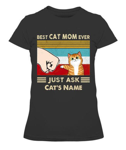 Best Cat Parents Personalized Graphic Apparel - Cat, Name and Background can be customized