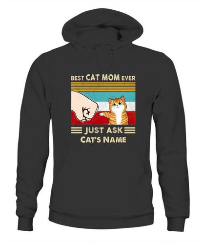 Best Cat Parents Personalized Graphic Apparel - Cat, Name and Background can be customized