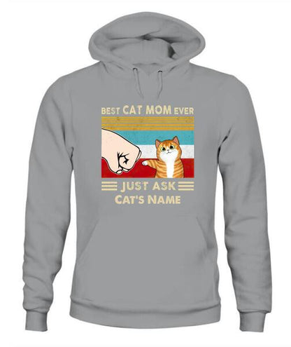 Best Cat Parents Personalized Graphic Apparel - Cat, Name and Background can be customized
