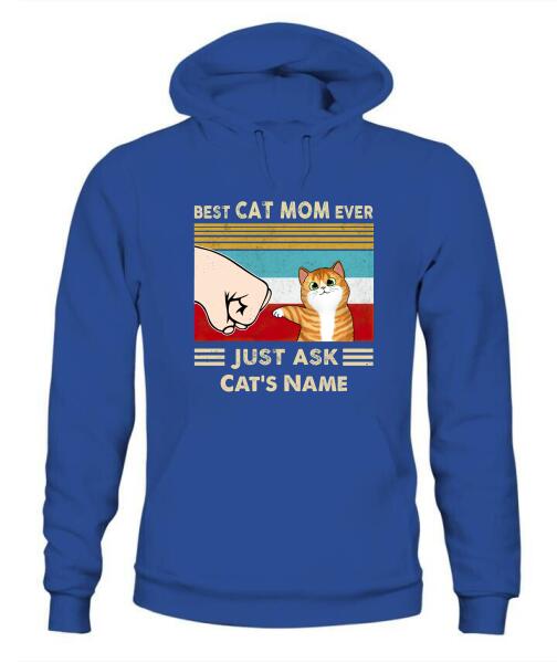 Best Cat Parents Personalized Graphic Apparel - Cat, Name and Background can be customized