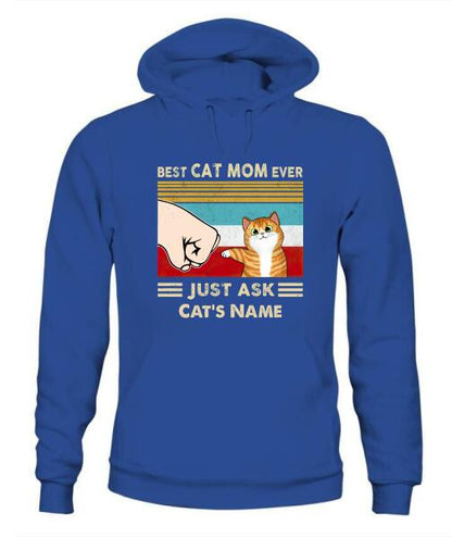 Best Cat Parents Personalized Graphic Apparel - Cat, Name and Background can be customized