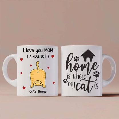Cat Parents I Love You Personalized Mug - Cat, Name, Title and Quote can be customized