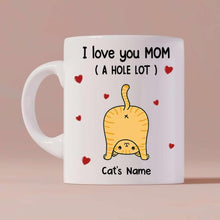 Load image into Gallery viewer, Cat Parents I Love You Personalized Mug - Cat, Name, Title and Quote can be customized
