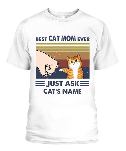Best Cat Parents Personalized Graphic Apparel (up to 6 cats) - Name, Cat and Title can be customized