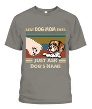 Load image into Gallery viewer, Best Dog Parents Personalized Graphic Apparel (up to 6 dogs) - Name, Dog and Title can be customized
