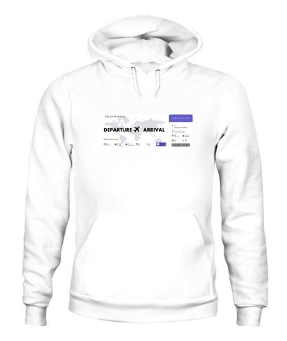 Flight Tickets Personalized Graphic Apparel - Airlines, Departure, Arrival and Date can be customized