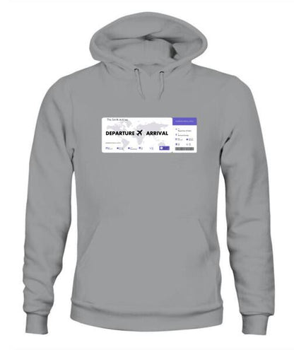 Flight Tickets Personalized Graphic Apparel - Airlines, Departure, Arrival and Date can be customized
