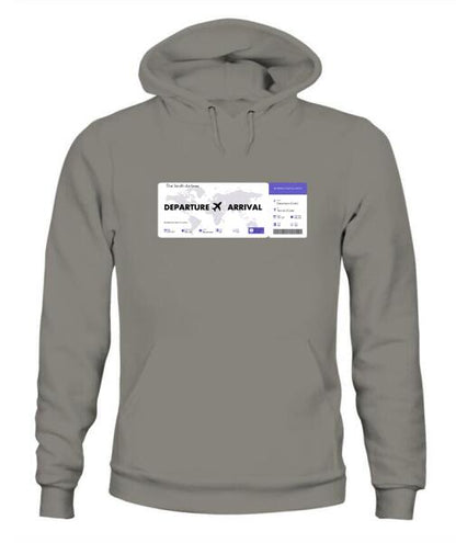 Flight Tickets Personalized Graphic Apparel - Airlines, Departure, Arrival and Date can be customized