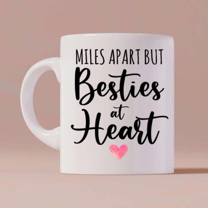 Bestie Long Distance Quotes Personalized State Colors Coffee Mug - Quote, State, Name can be customized