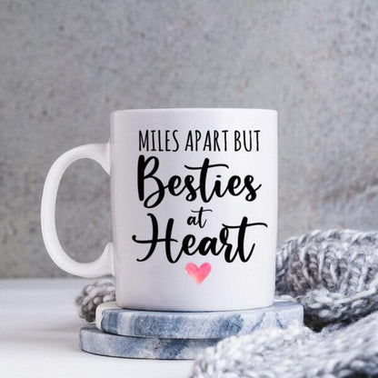 Bestie Long Distance Quotes Personalized State Colors Coffee Mug - Quote, State, Name can be customized