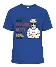 Load image into Gallery viewer, The Legend Grandpa Old Man Personalized Graphic Apparel - Skin, Hair, Beard, Nickname And Year can be customized
