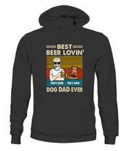 Load image into Gallery viewer, The Old Man And Dog Drinking Beer Personalized Graphic Apparel - Hair, Skin, Beard, Name, Dog can be customized
