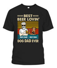 Load image into Gallery viewer, The Old Man And Dog Drinking Beer Personalized Graphic Apparel - Hair, Skin, Beard, Name, Dog can be customized
