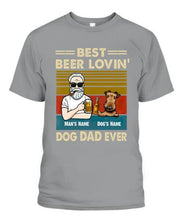 Load image into Gallery viewer, The Old Man And Dog Drinking Beer Personalized Graphic Apparel - Hair, Skin, Beard, Name, Dog can be customized
