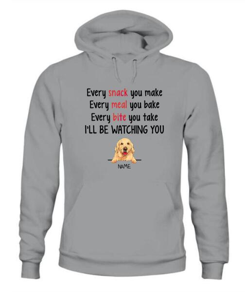 Dog I'll Be Watching You Personalized Graphic Apparel - Dog and Name can be customized