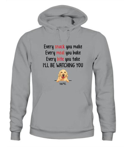 Dog I'll Be Watching You Personalized Graphic Apparel - Dog and Name can be customized