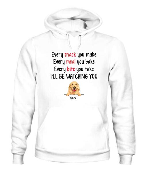 Dog I'll Be Watching You Personalized Graphic Apparel - Dog and Name can be customized