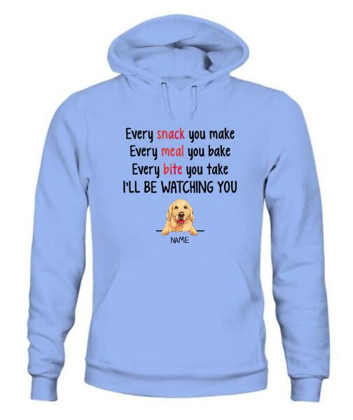 Dog I'll Be Watching You Personalized Graphic Apparel - Dog and Name can be customized