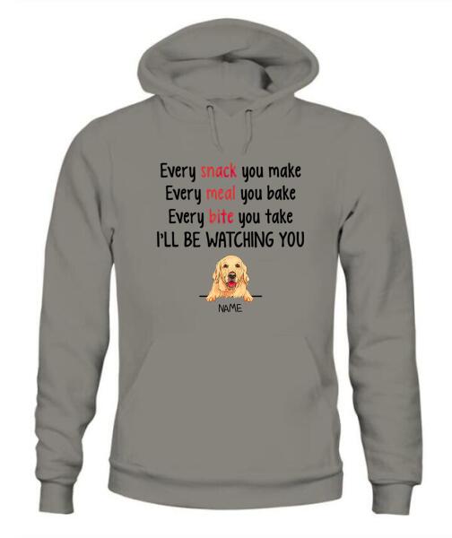 Dog I'll Be Watching You Personalized Graphic Apparel - Dog and Name can be customized