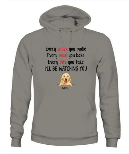 Dog I'll Be Watching You Personalized Graphic Apparel - Dog and Name can be customized