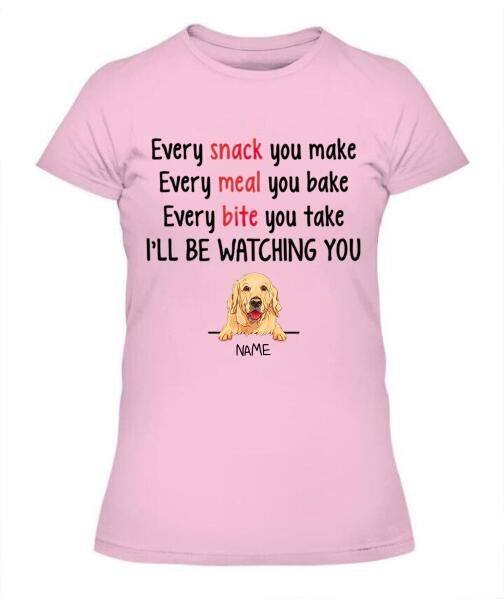 Dog I'll Be Watching You Personalized Graphic Apparel - Dog and Name can be customized