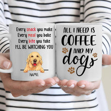 Load image into Gallery viewer, Dog I&#39;ll Be Watching You Personalized Coffee Mug - Dog, Name and Quote can be customized
