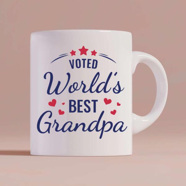 The Legend Old Grandpa Personalized Coffee Mug - Skin, Hair, Beard, Name, Title, Year and Quote can be customized