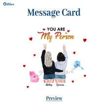 Load image into Gallery viewer, You Are My Person Necklace With Personalized Message Card (9 Necklace Designs) - Name, Skin, Hair, State, Quote can be customized
